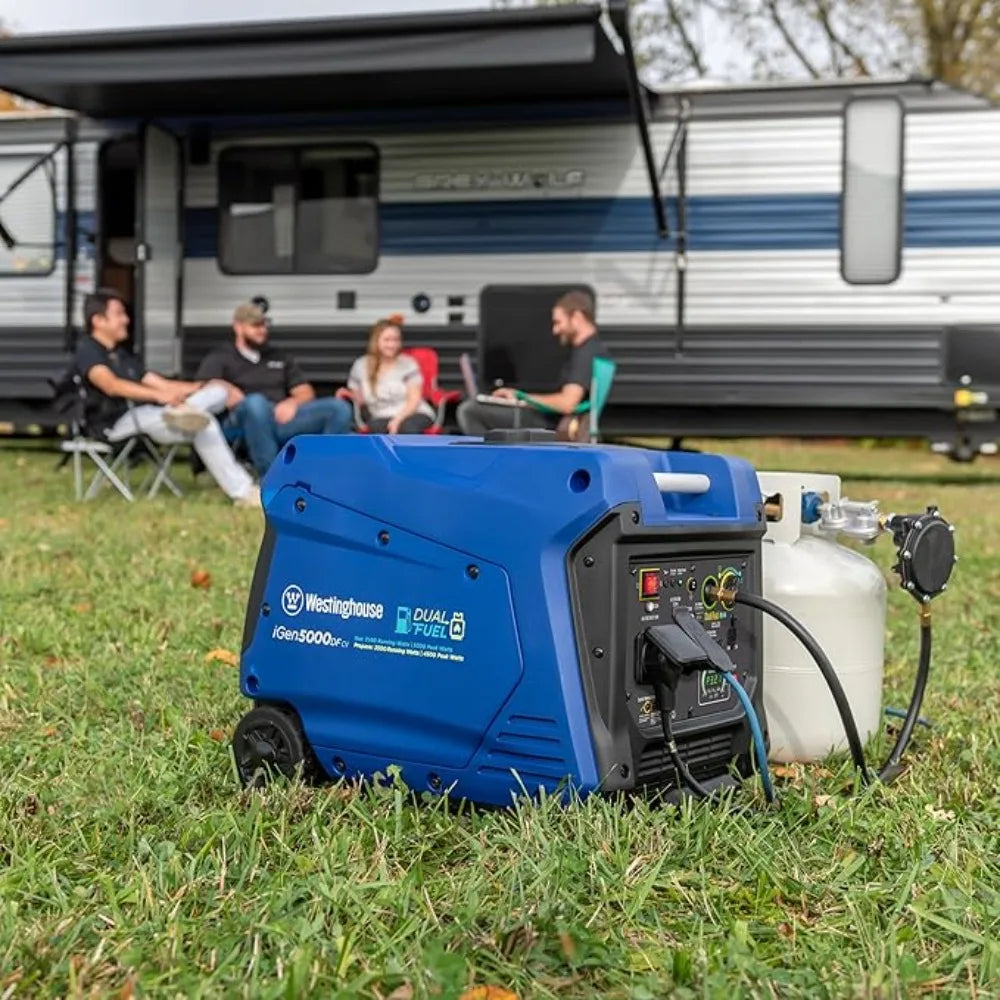 Outdoor Power Equipment Super Quiet Portable Inverter Generator Gas & Propane Powered RV Ready CO Sensor Parallel Capable